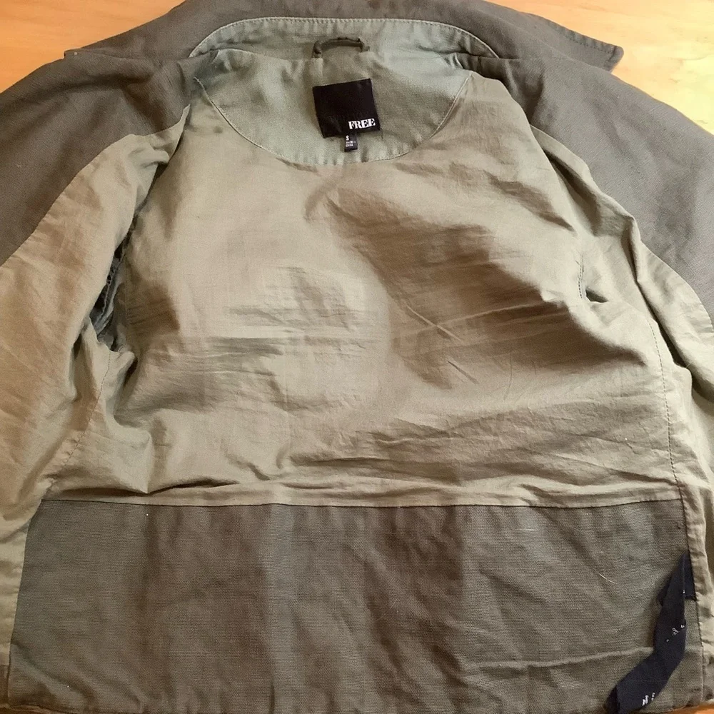 WILFRED FREE Olive Green Moto Jacket Size S - Picture 14 of 16